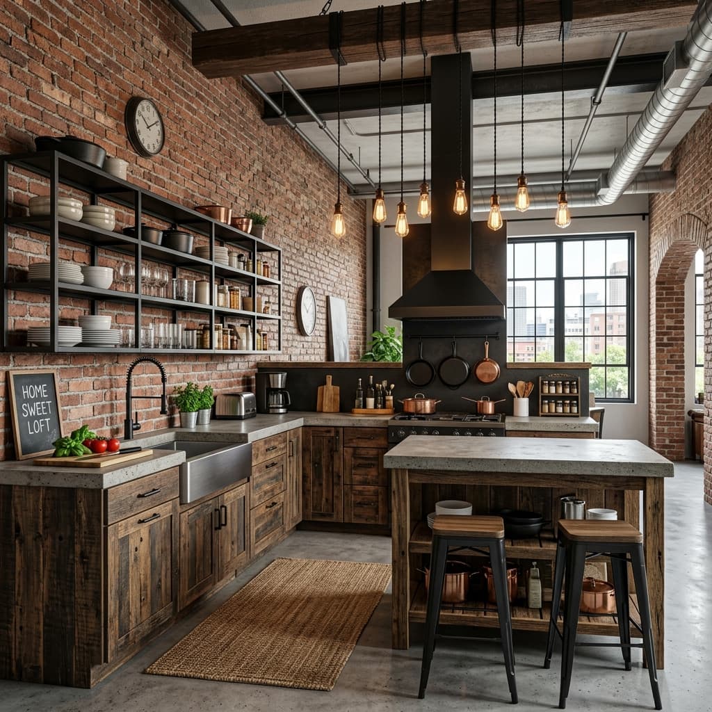 Industrial style kitchen